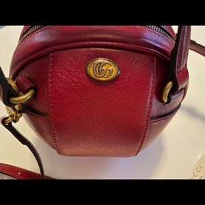 Gently Used Gucci Tifosa Basketball Bag Leather Small Red